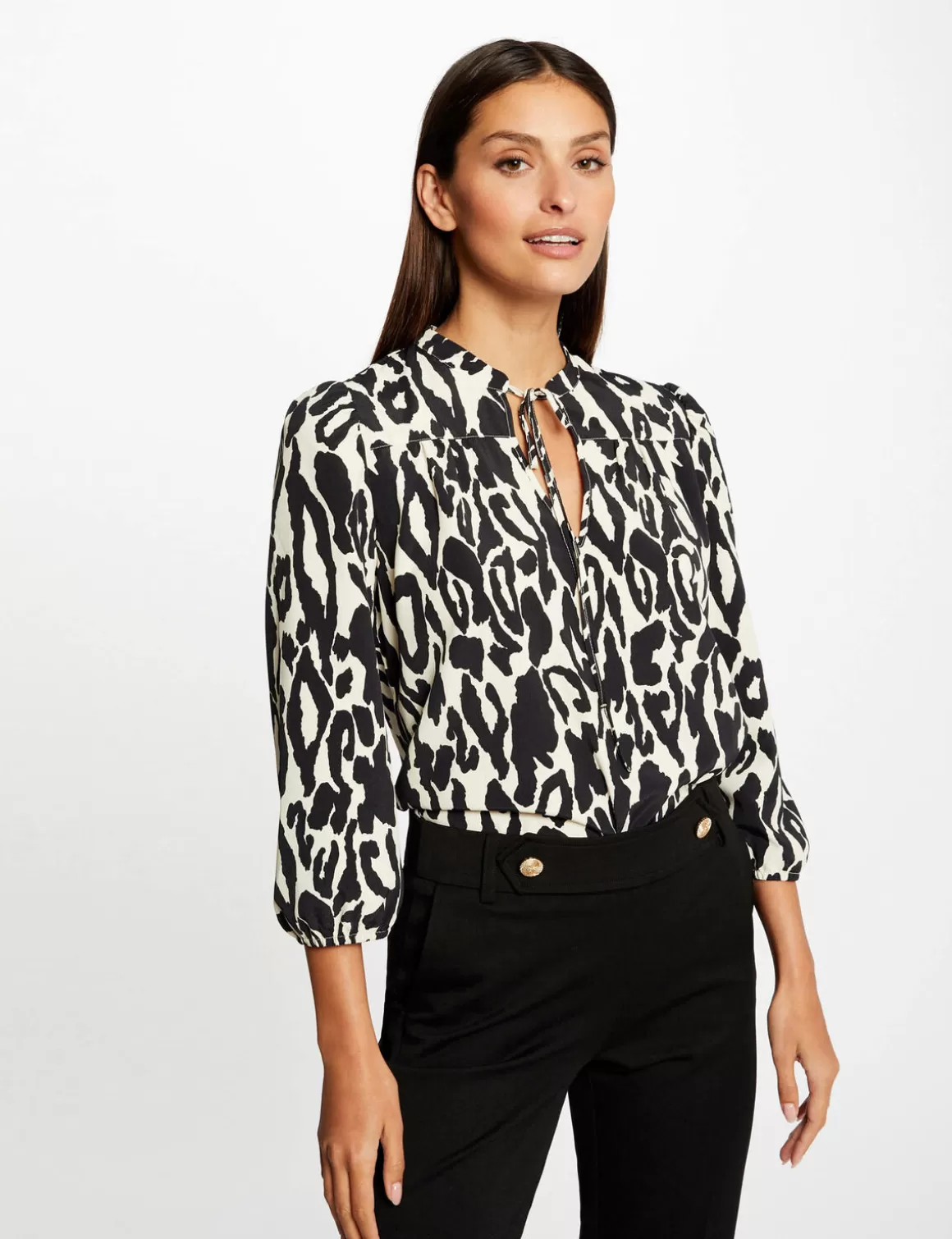 Morgan Chemises Et Blouses>Blouse Manches 3/4 Imprime Animalier Femme | Multico