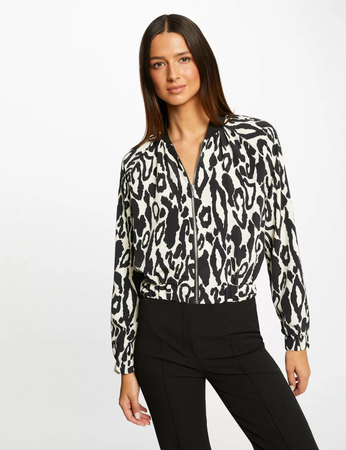 Morgan Vestes Et Blousons>Blouson Droit Imprime Animalier Femme | Multico