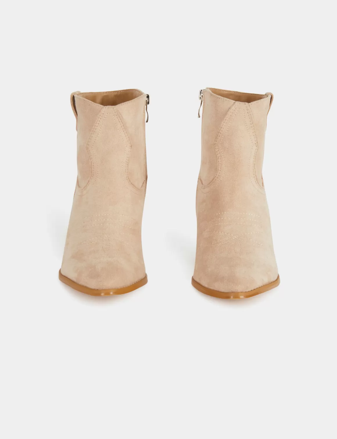 Morgan Chaussures>Bottines Western A Talons Femme | Beige