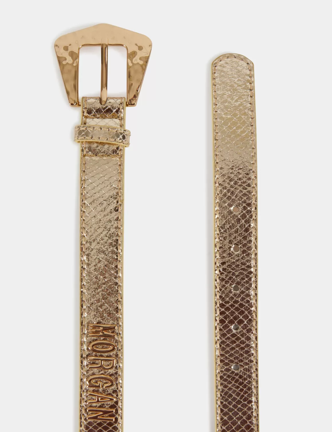 Morgan Ceintures>Ceinture « » Aspect Python Femme | Dore