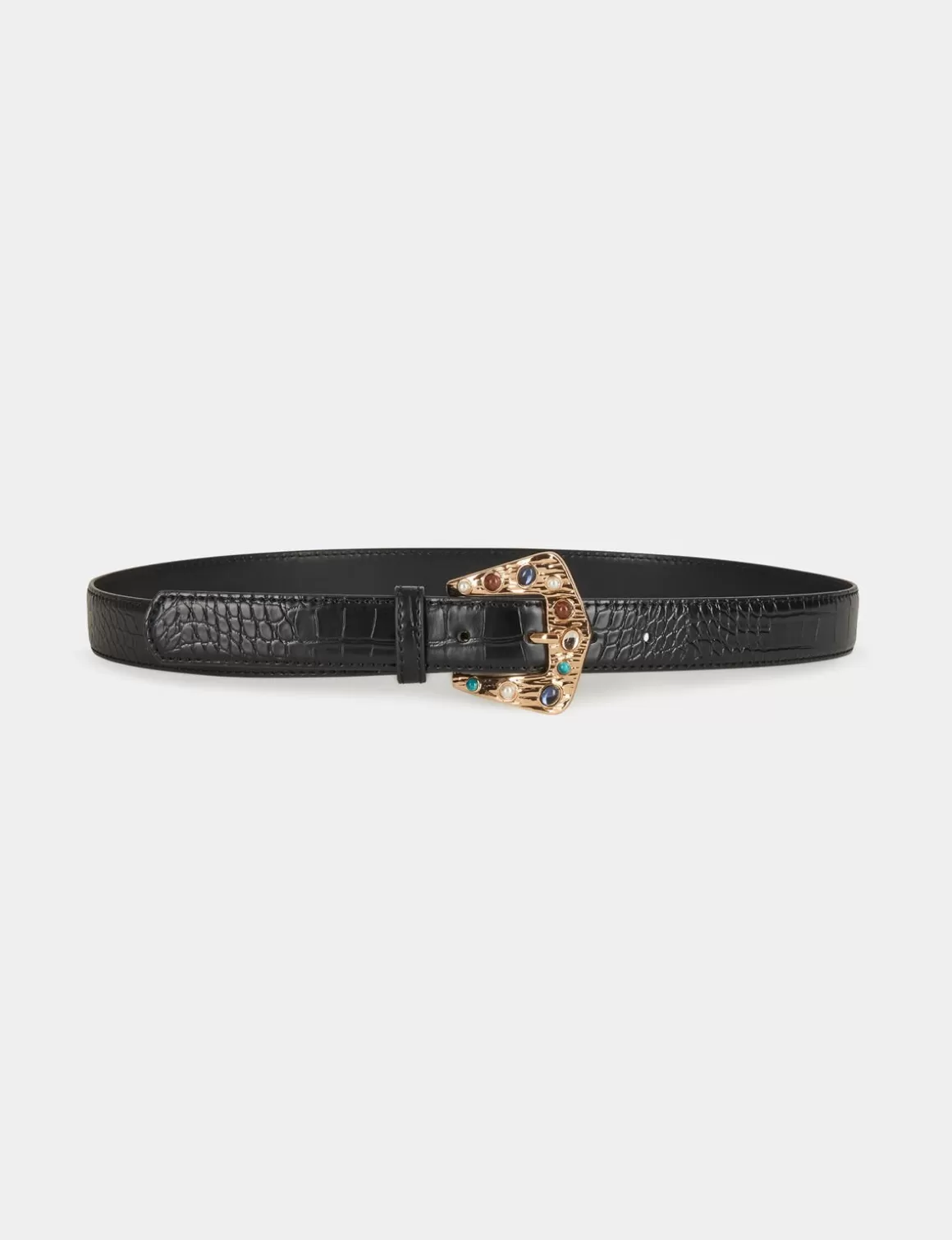 Morgan Ceintures>Ceinture Avec Boucle Details Bijoux Femme | Noir