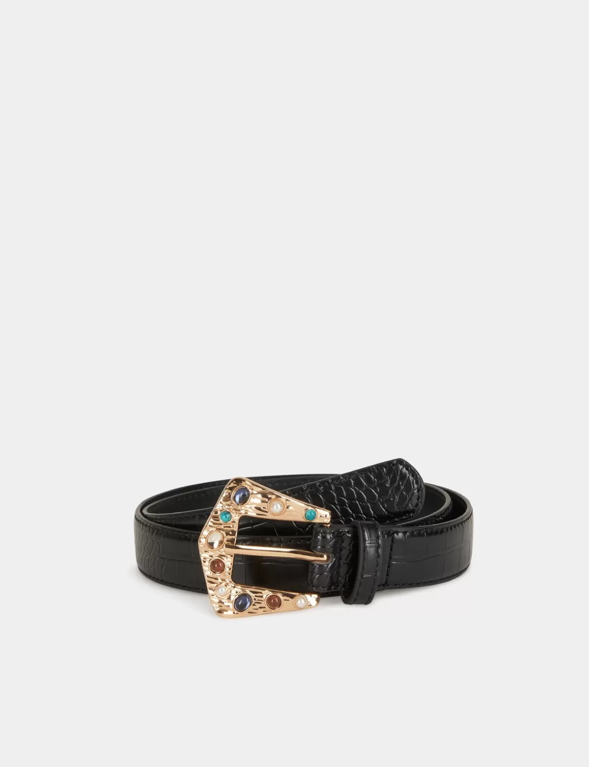 Morgan Ceintures>Ceinture Avec Boucle Details Bijoux Femme | Noir