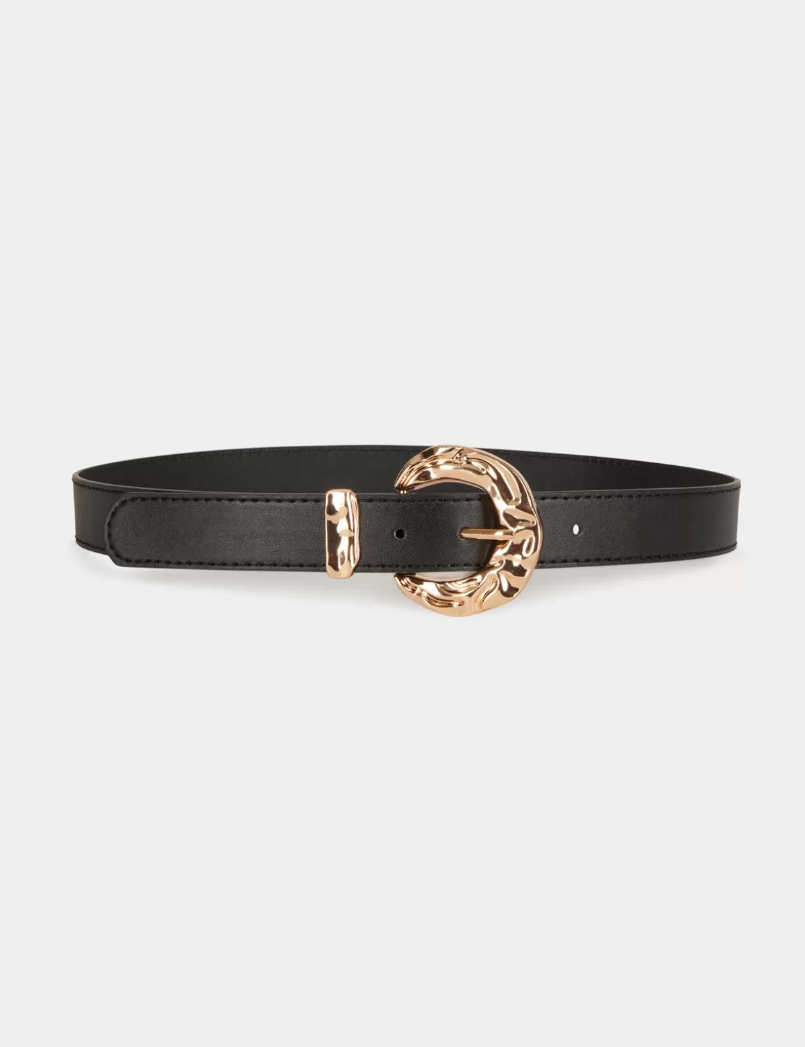 Morgan Ceintures>Ceinture Avec Boucle Martelee Femme | Noir