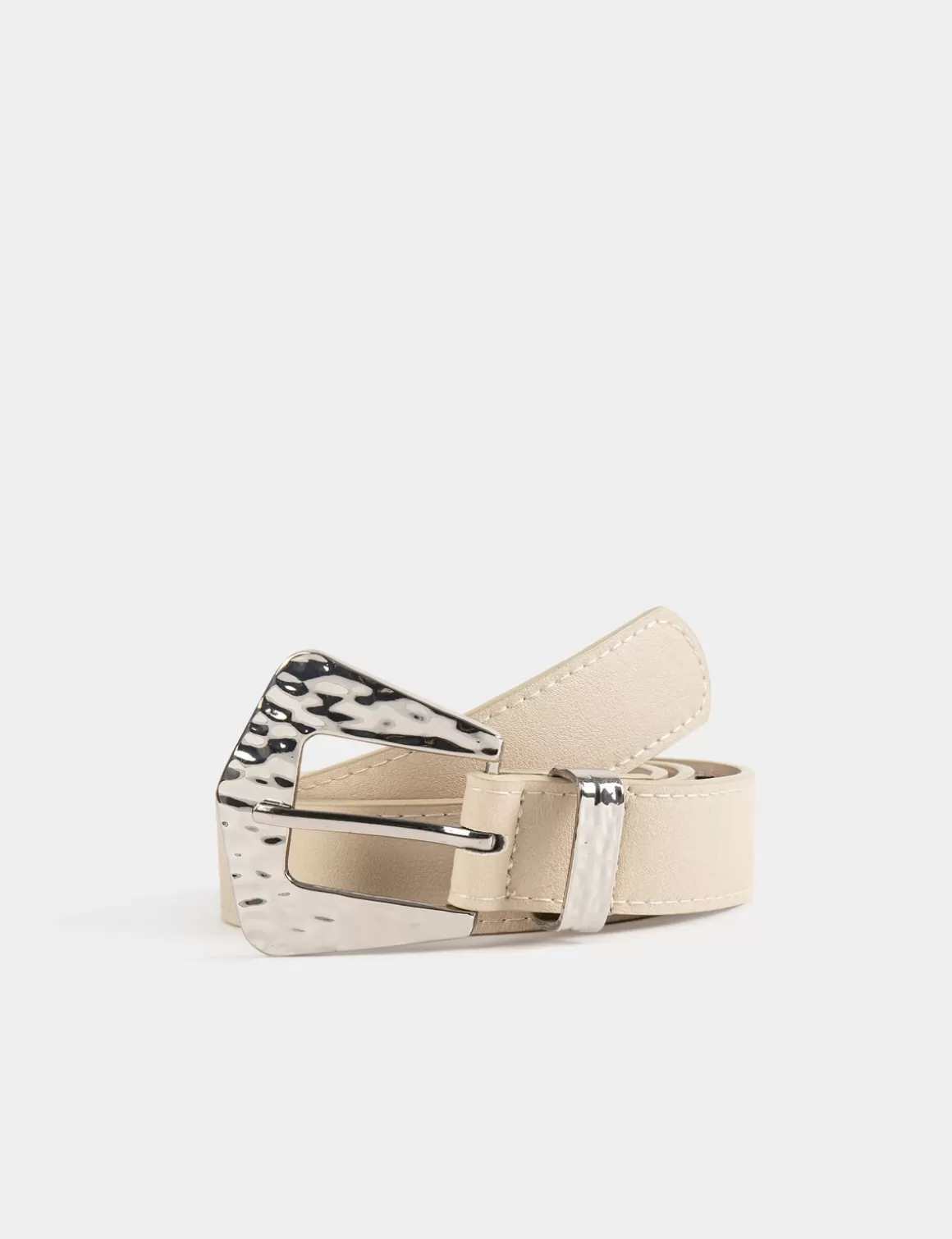 Morgan Ceintures>Ceinture Avec Ornements A Strass Femme | Beige