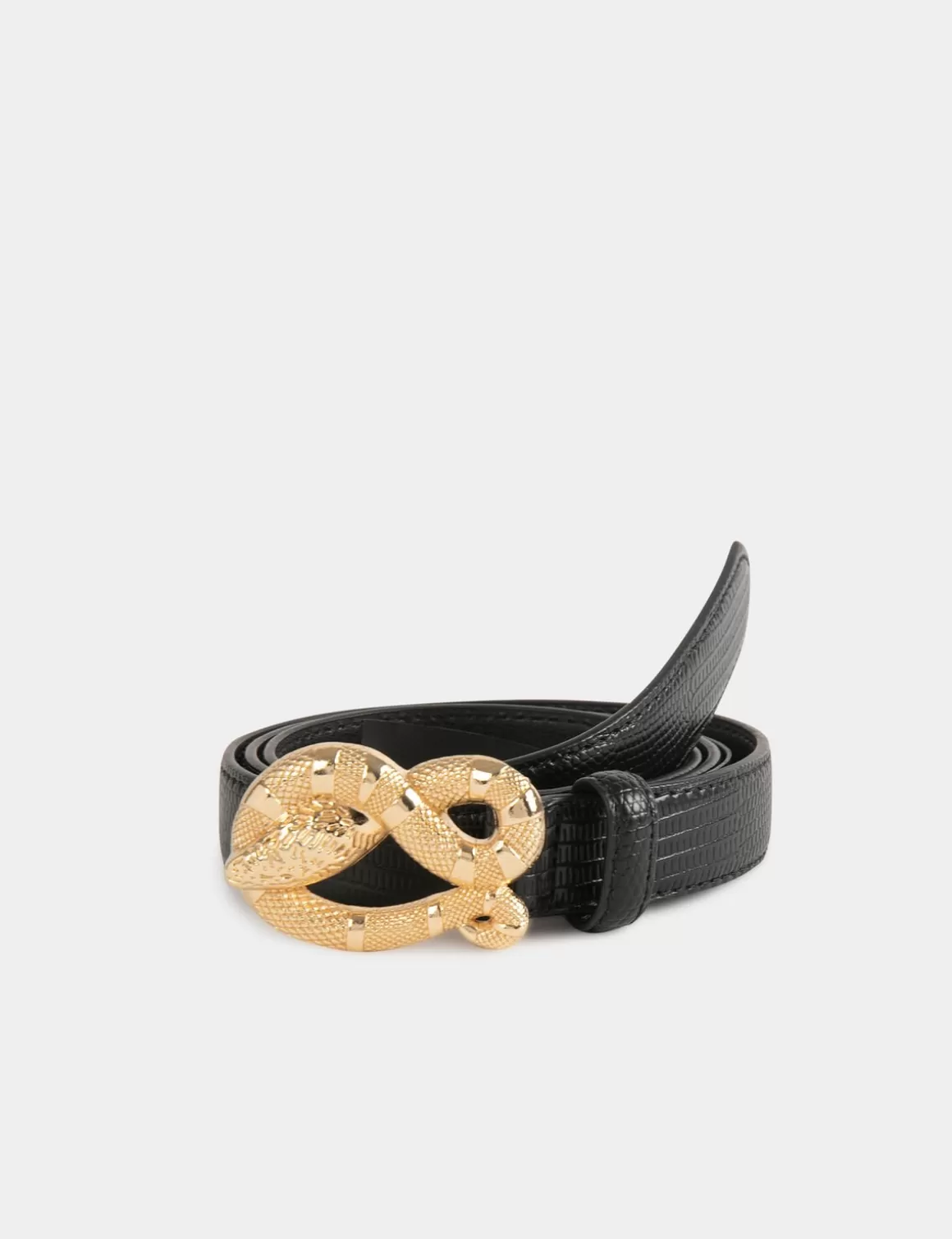 Morgan Ceintures>Ceinture Effet Python A Boucle Serpent Femme | Noir