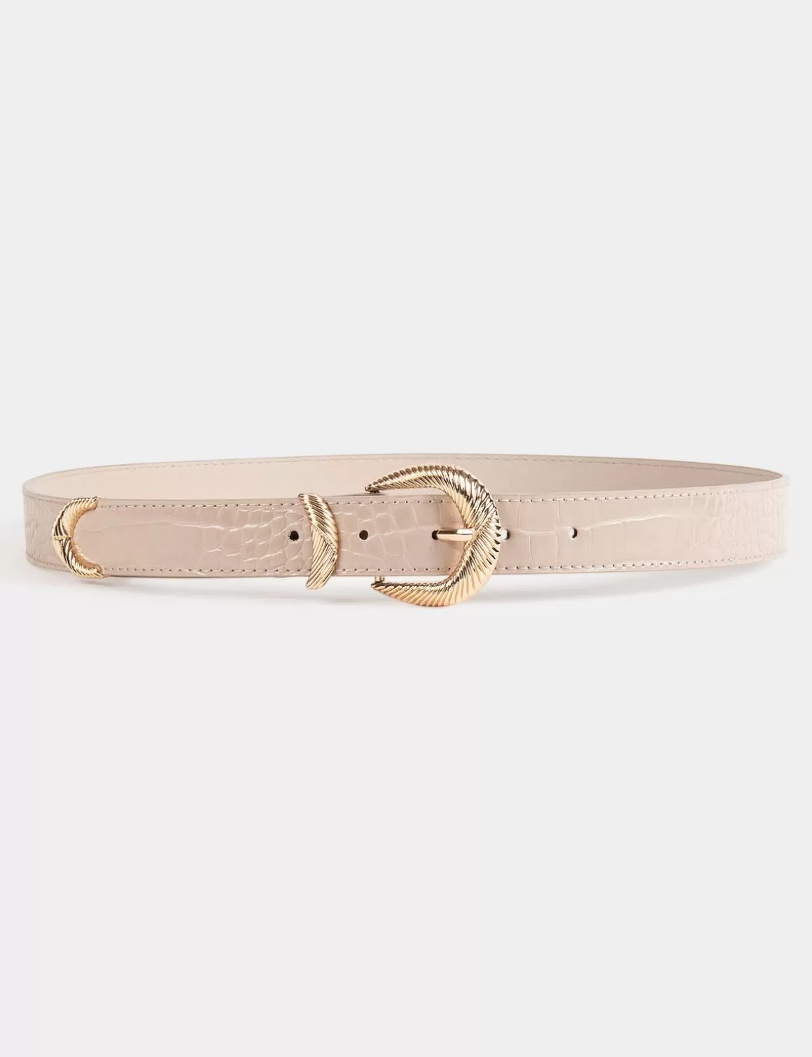 Morgan Ceintures>Ceinture Effet Python Femme | Beige