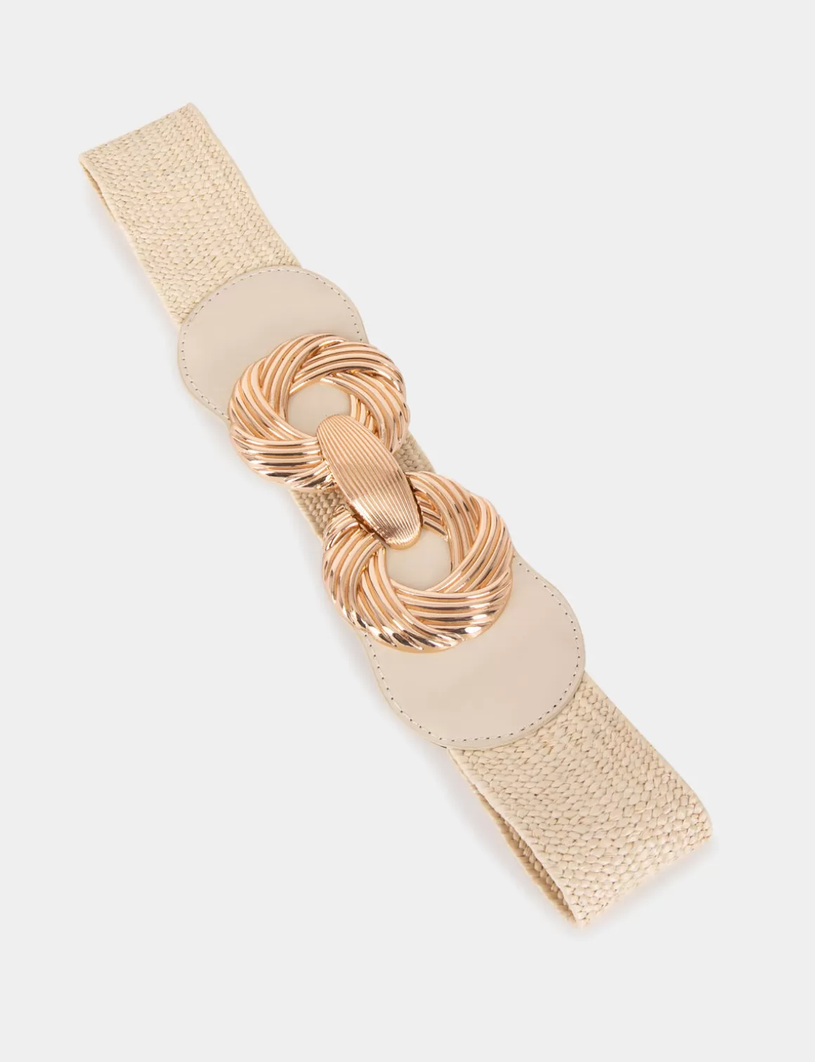 Morgan Ceintures>Ceinture Elastiquee Avec Boucles Femme | Beige