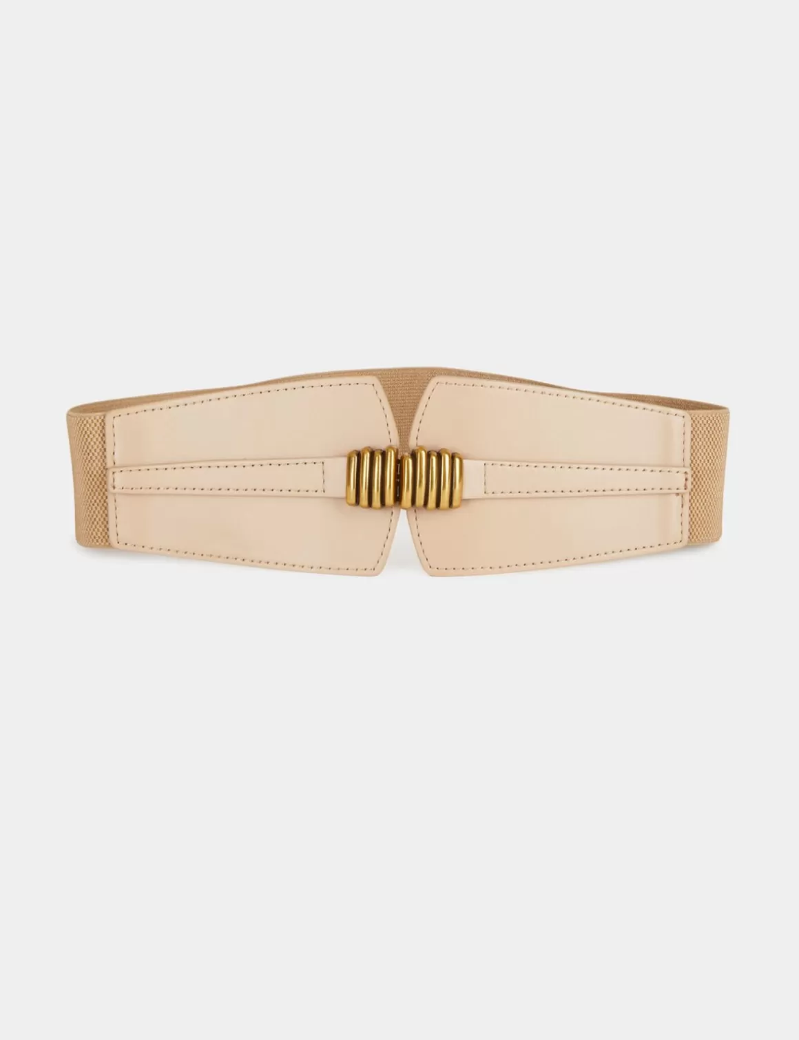 Morgan Ceintures>Ceinture Elastiquee Boucle A Anneaux Femme | Beige