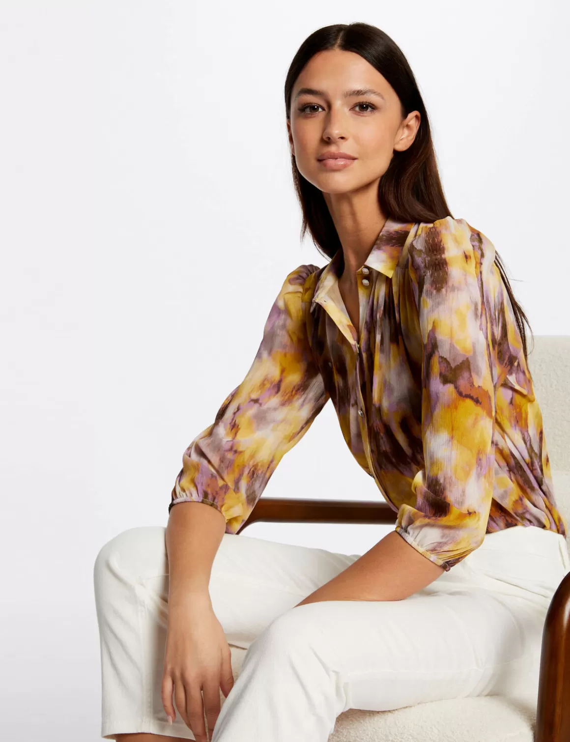 Morgan Chemises Et Blouses>Chemise Manches 3/4 Imprime Abstrait Femme | Multico