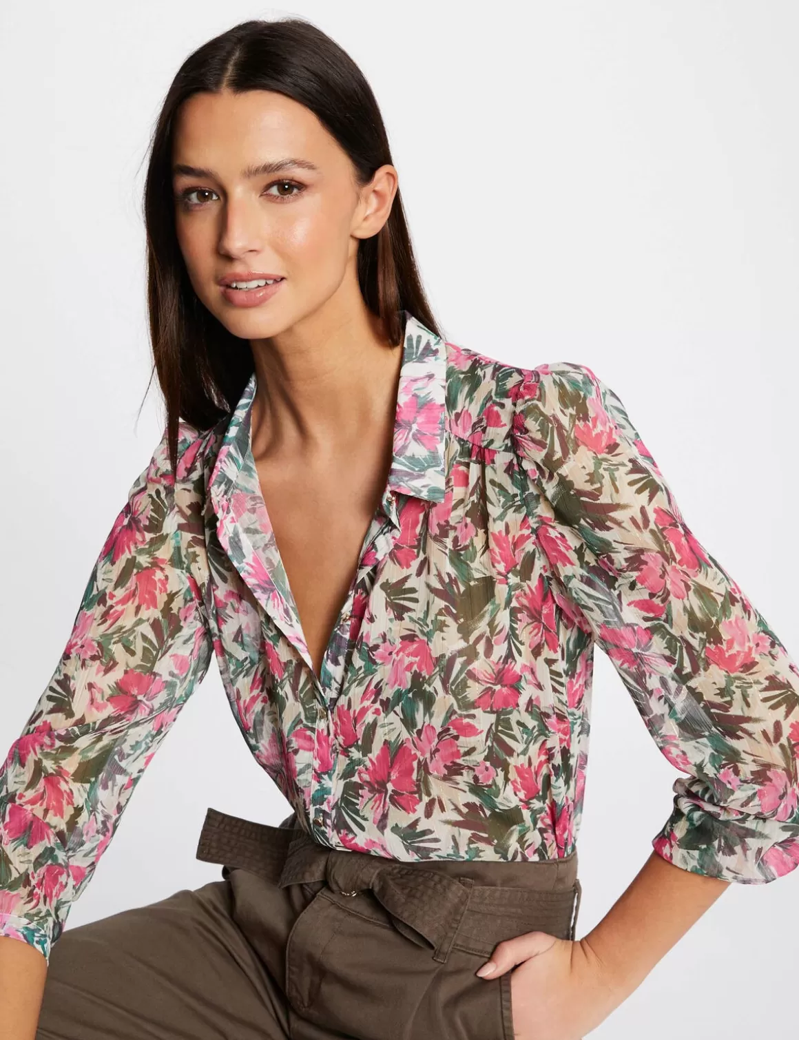 Morgan Chemises Et Blouses>Chemise Manches Longues Imprime Floral Femme | Multico