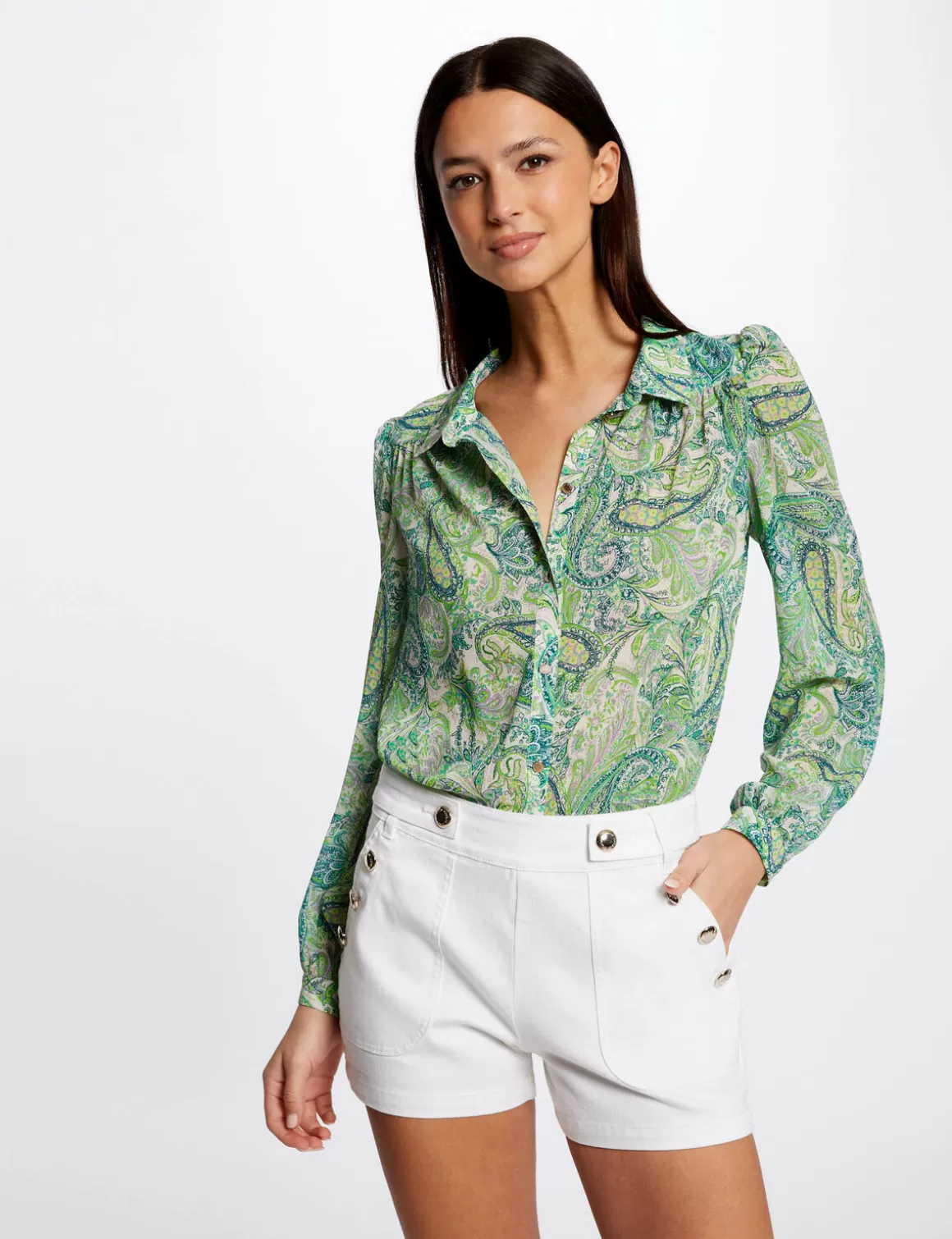 Morgan Chemises Et Blouses>Chemise Manches Longues Imprimee Femme | Multico