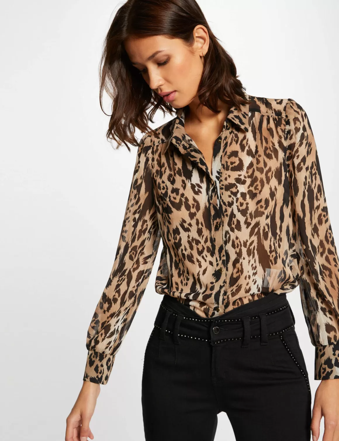 Morgan Chemises Et Blouses>Chemise Manches Longues Imprimee Femme | Multico