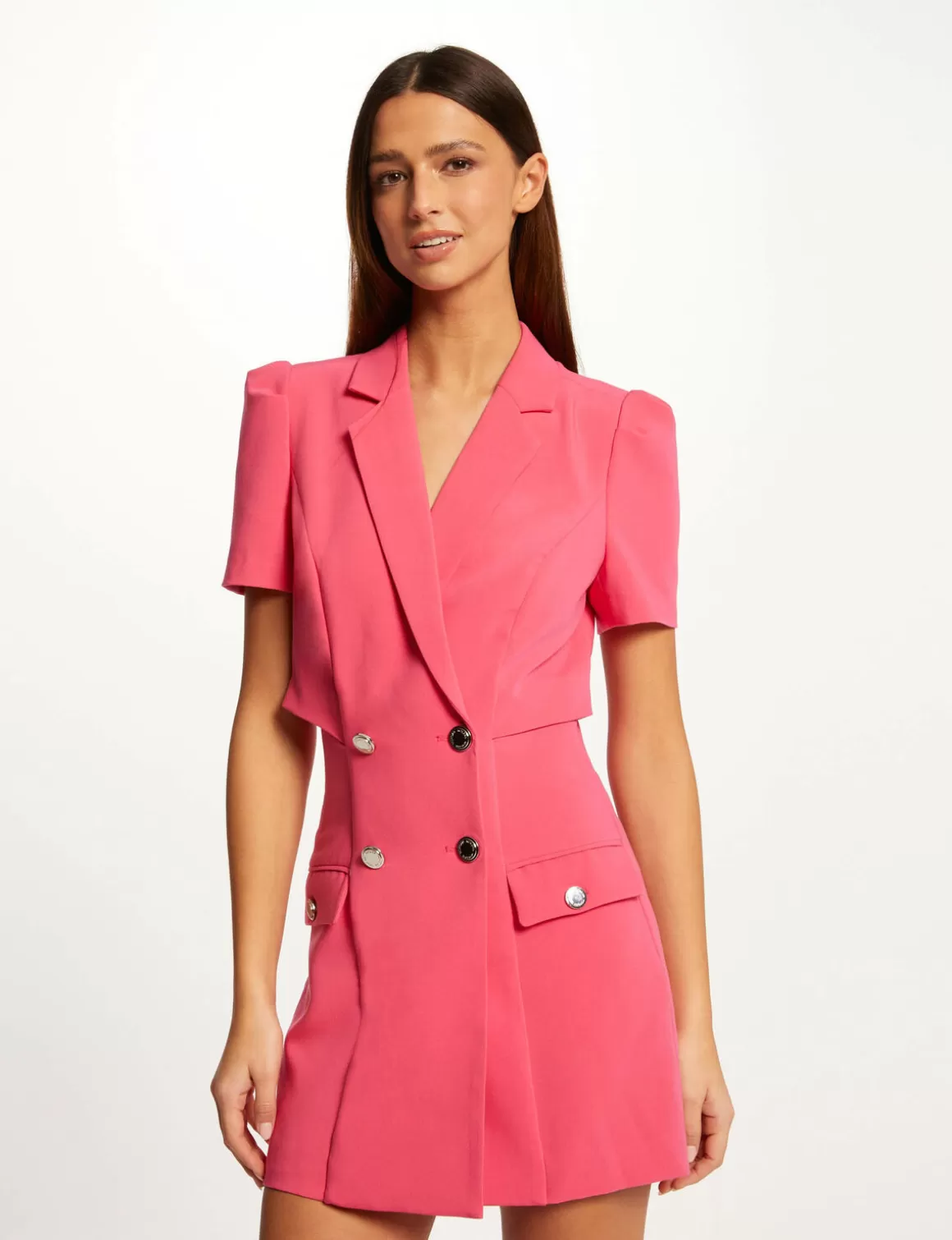 Morgan Robes>Combinaison Droite Effet Robe Rose Moyen Femme | Rose_Moyen