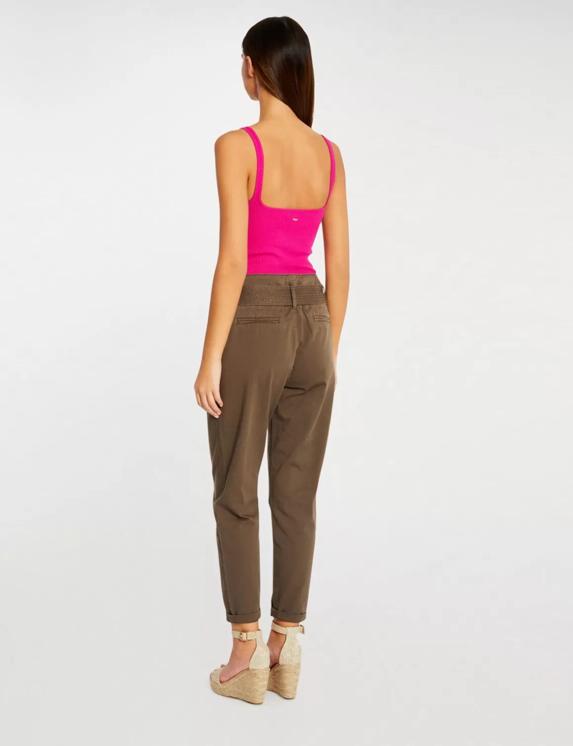 Morgan Tops Et T-Shirts>Debardeur Avec Bretelles A Ornements Rose Fonce Femme | Rose_Fonce