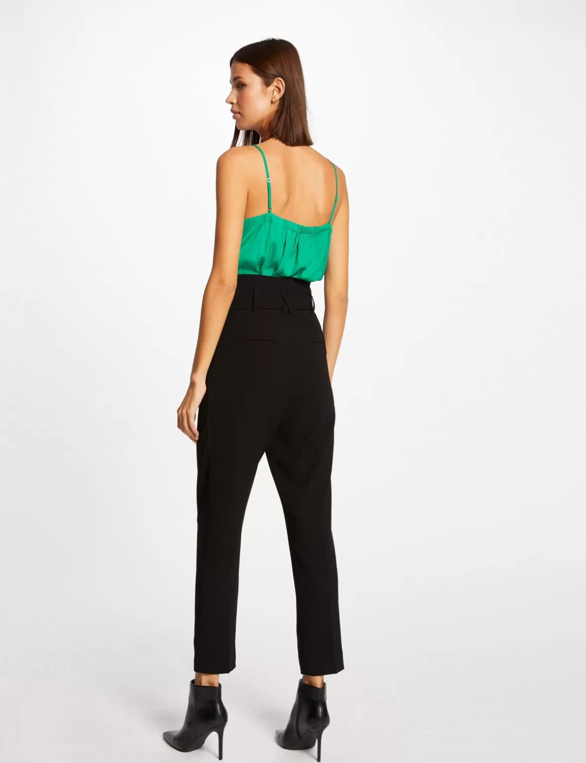 Morgan Chemises Et Blouses>Debardeur Bretelles Fines Avec Boutons Vert Moyen Femme | Vert_Moyen
