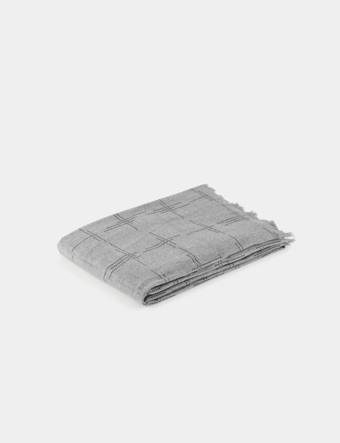 Morgan Echarpes>Echarpe Avec Strass Et Franges Gris Moyen Femme | Gris_Moyen