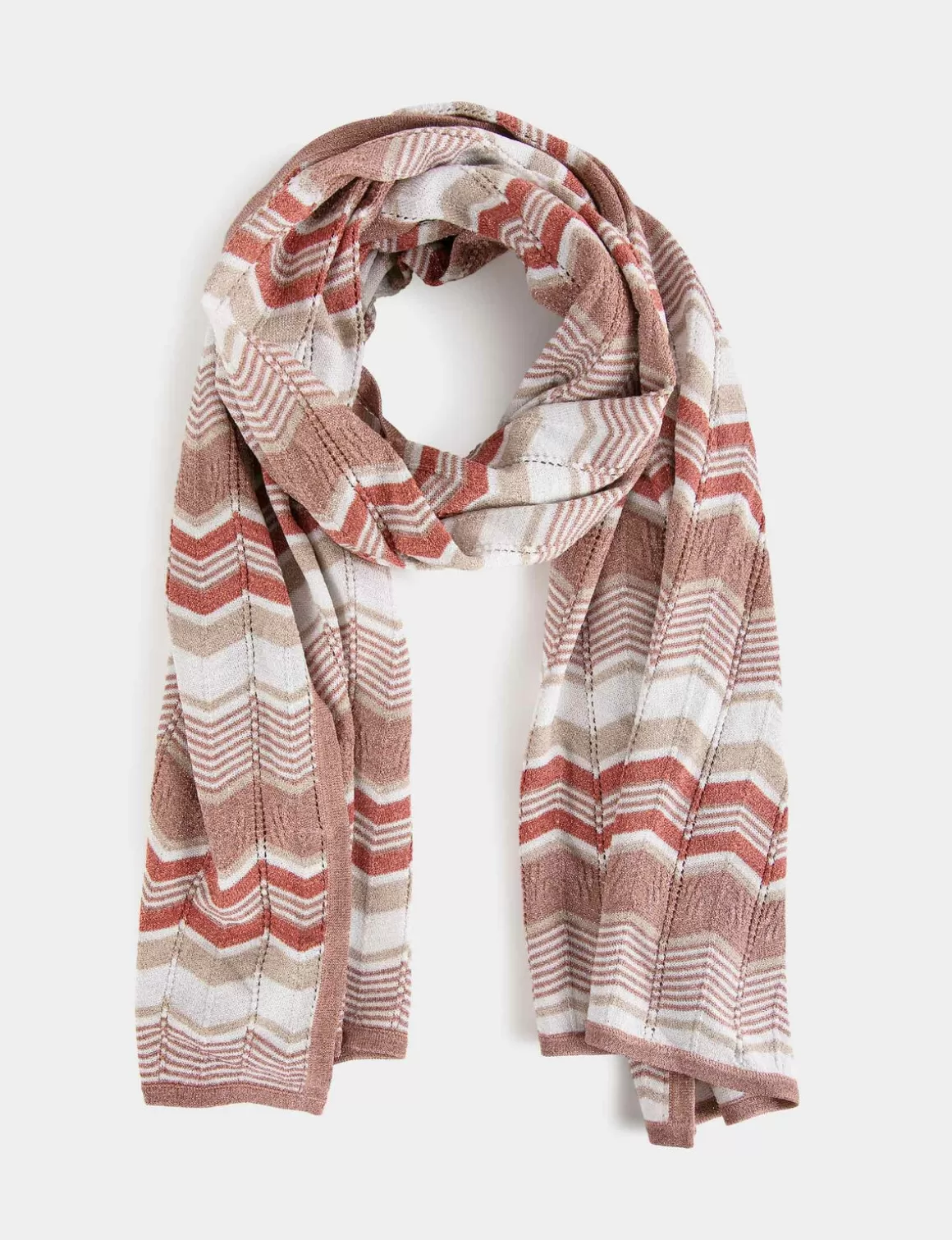 Morgan Echarpes>Foulard Imprime Chevron Femme | Rose