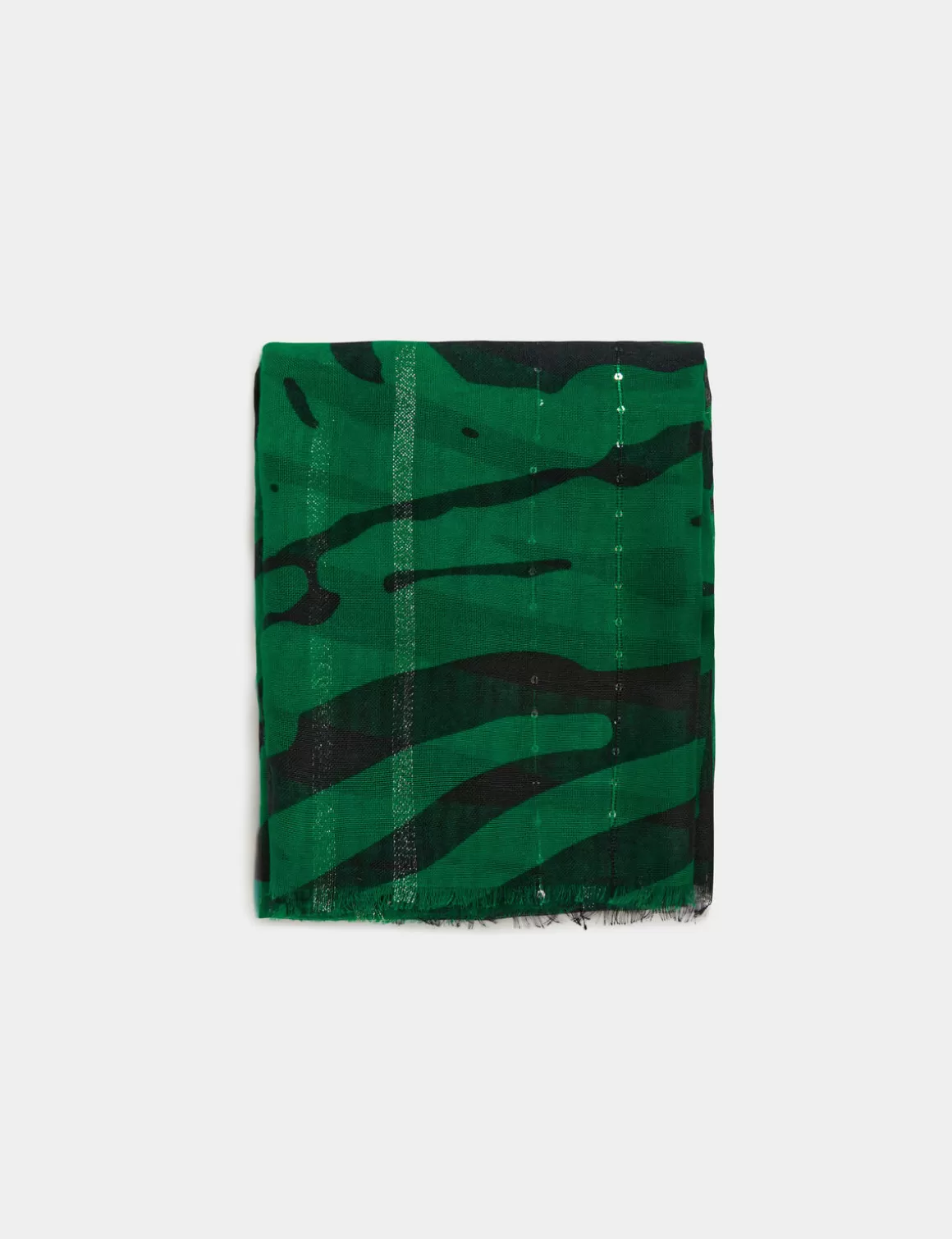 Morgan Echarpes>Foulard Imprime Zebre Femme | Vert