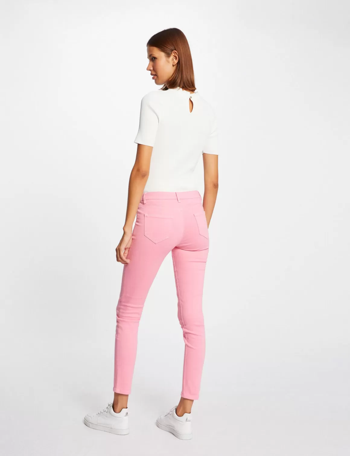 Morgan Jeans>Jeans Skinny Taille Basse Rose Moyen Femme | Rose_Moyen