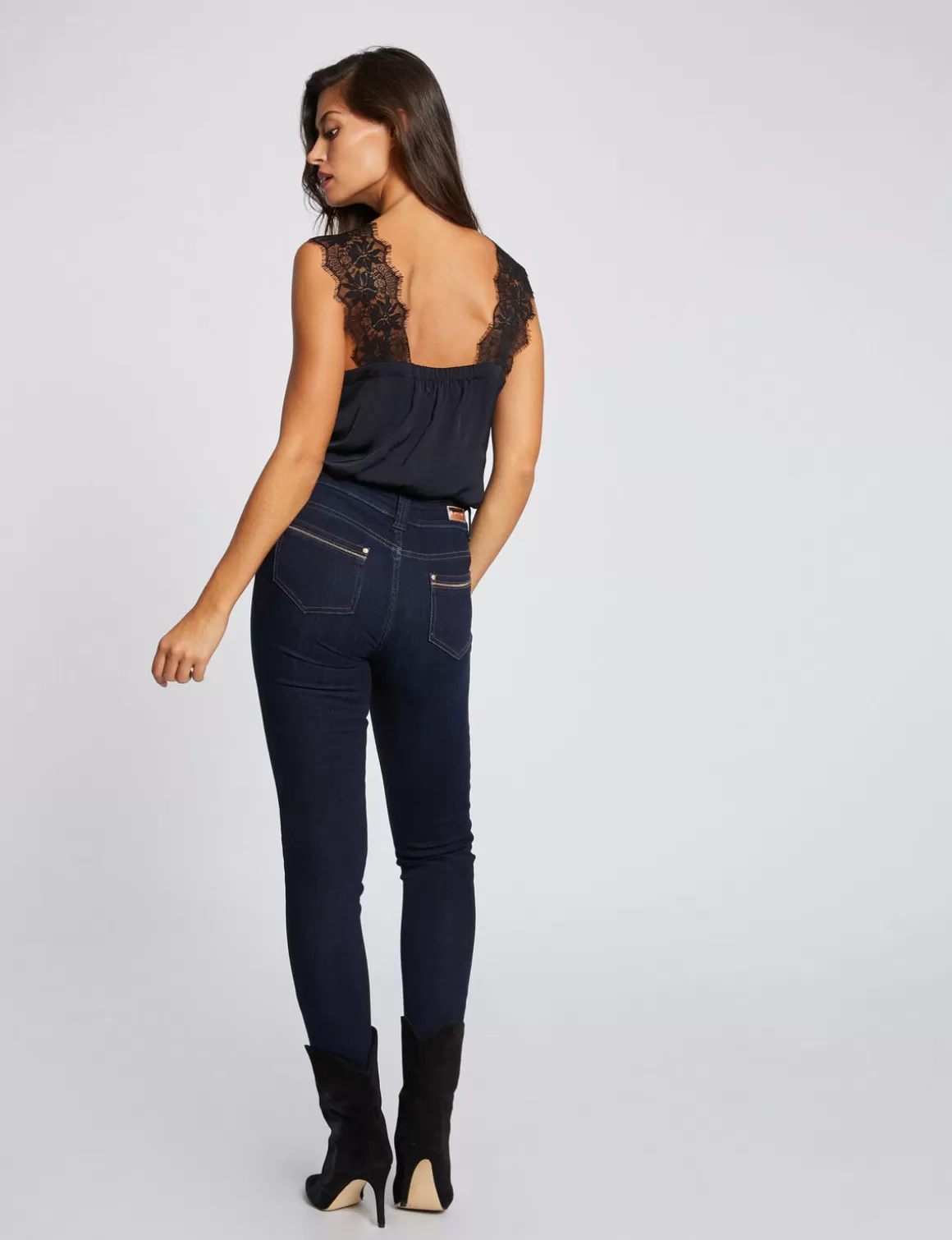 Morgan Jeans>Jeans Skinny Taille Standard Jean Stone Femme | Jean_Stone