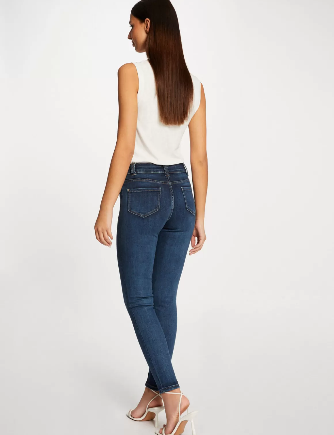 Morgan Jeans>Jeans Slim Avec Boutonnage Jean Stone Femme | Jean_Stone