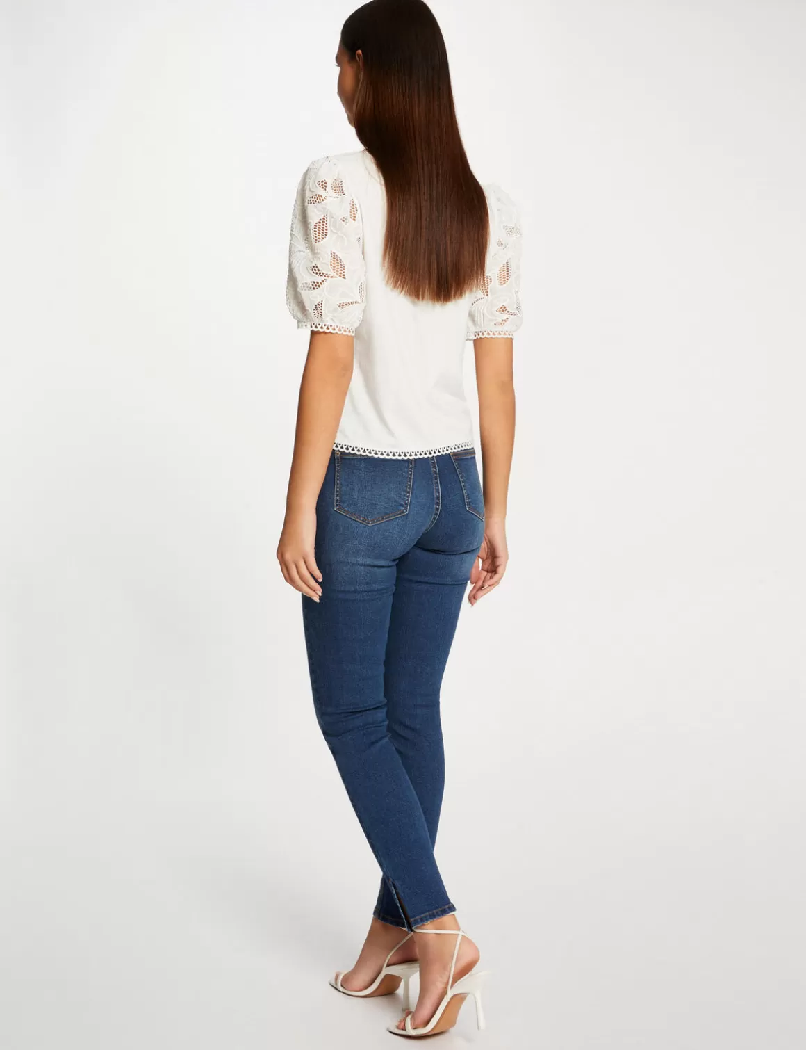 Morgan Pantalons>Jeans Slim Avec Clous Jean Stone Femme | Jean_Stone