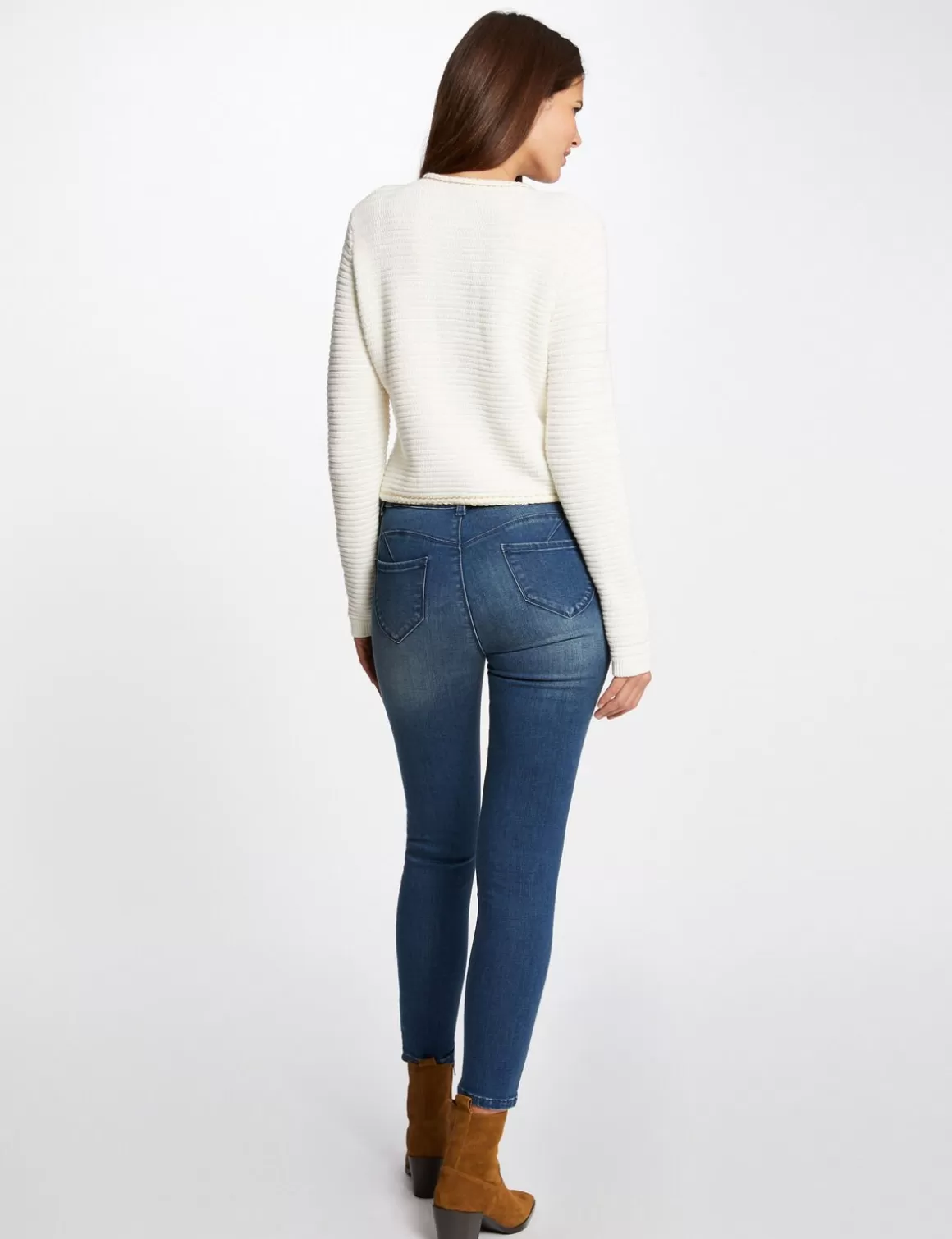 Morgan Jeans>Jeans Slim Avec Details Bijoux Jean Stone Femme | Jean_Stone