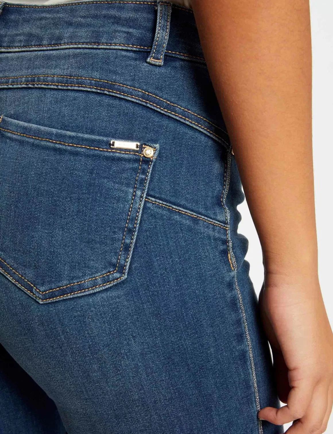 Morgan Jeans>Jeans Slim Avec Liseres Metallises Jean Stone Femme | Jean_Stone