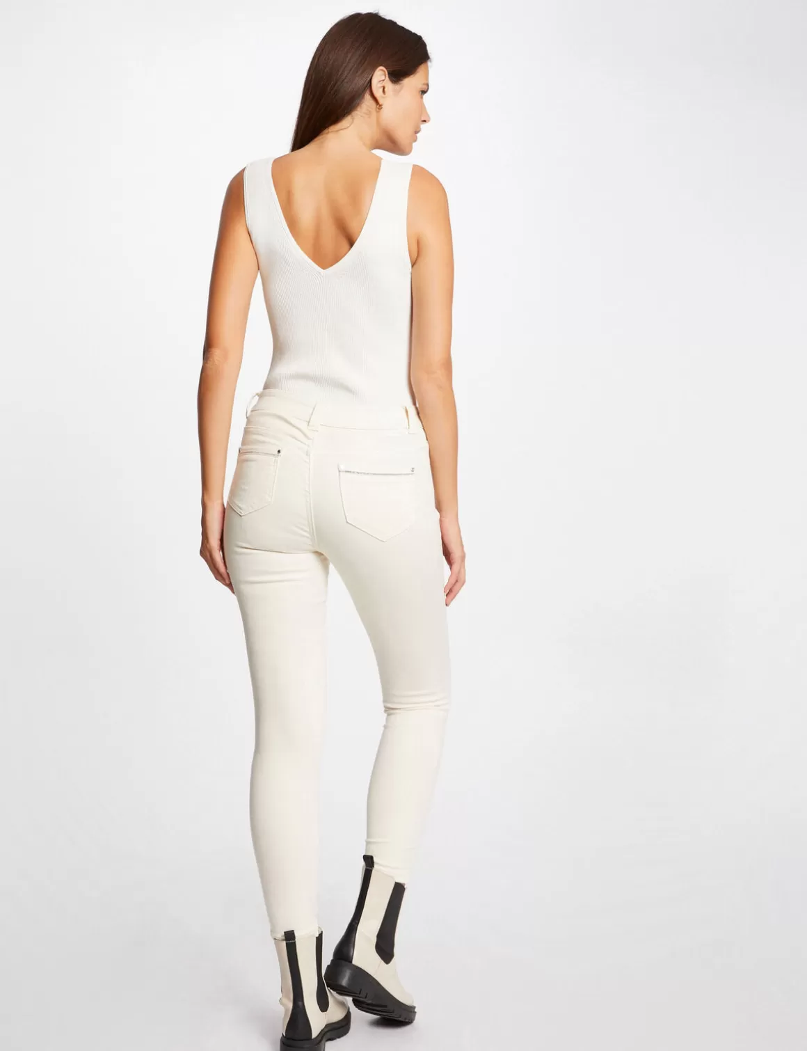 Morgan Jeans>Jeans Slim Effet Stretch Femme | Beige