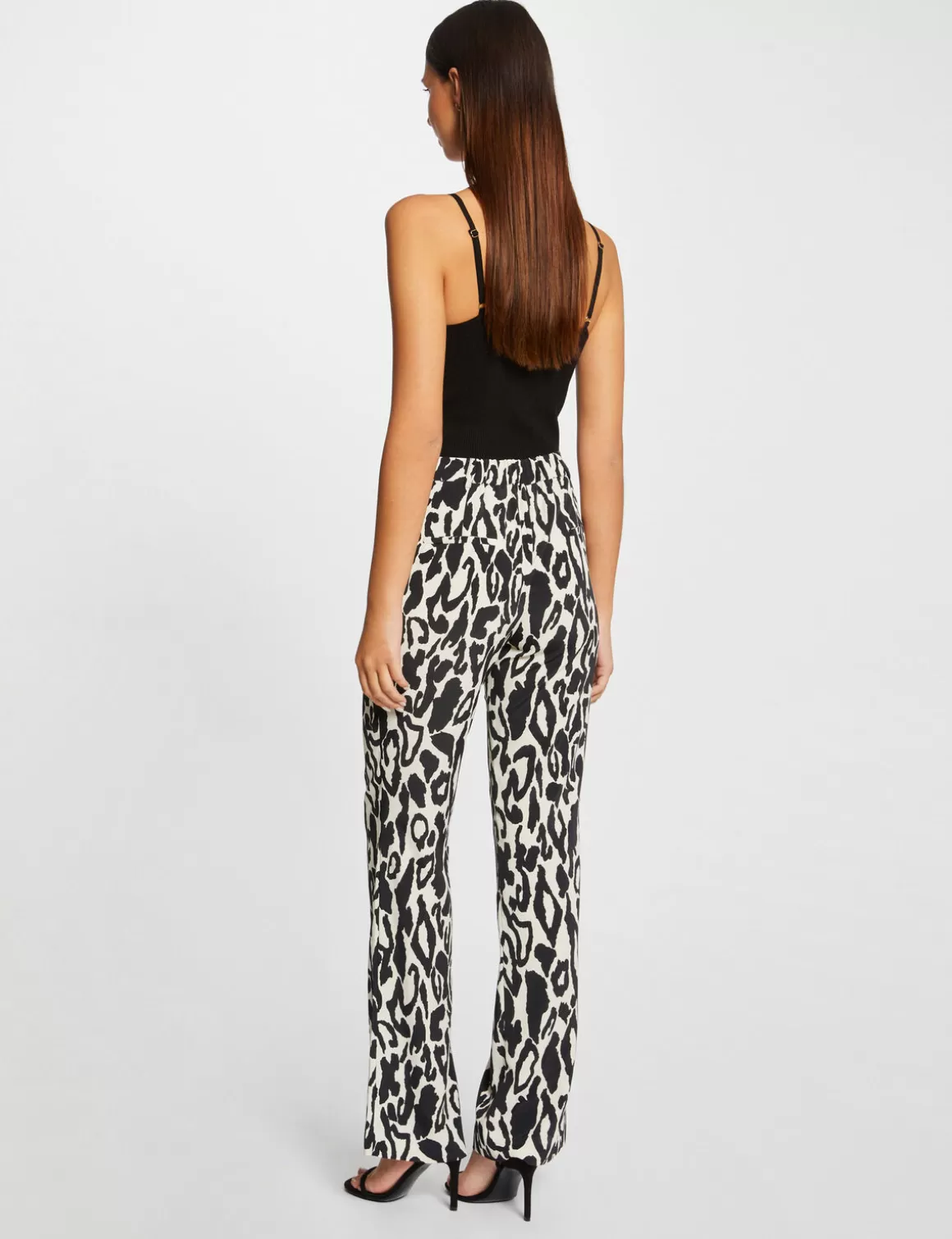 Morgan Pantalons>Pantalon Droit Imprime Animalier Femme | Multico