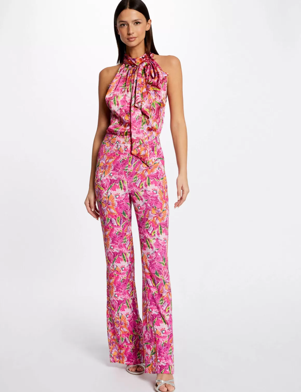 Morgan Ensembles Et Tailleurs>Pantalon Flare Fluide Imprime Floral Femme | Multico