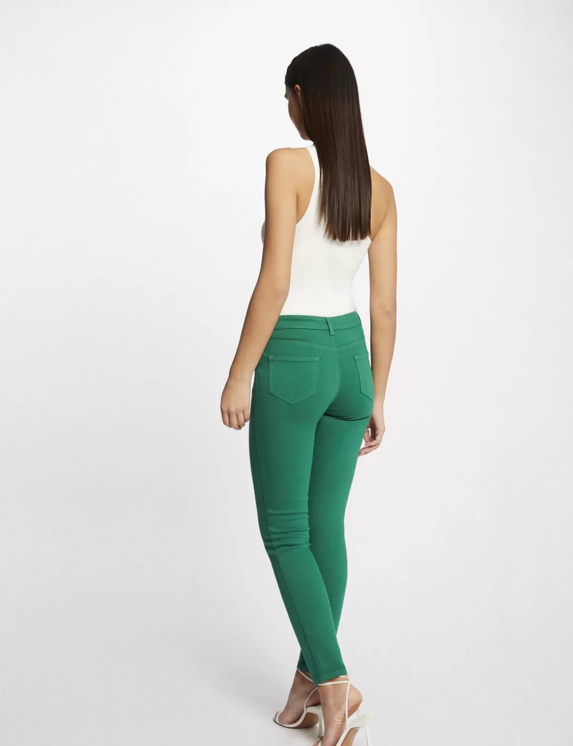 Morgan Pantalons>Pantalon Skinny Taille Basse Femme | Vert