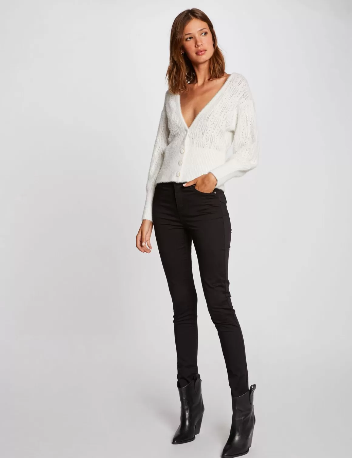 Morgan Pantalons>Pantalon Slim Taille Standard Femme | Noir