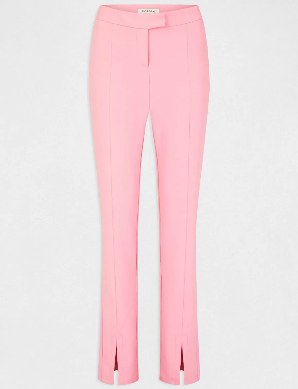 Morgan Ensembles Et Tailleurs>Pantalon Tailleur Ajuste Fendu Rose Clair Femme | Rose_Clair