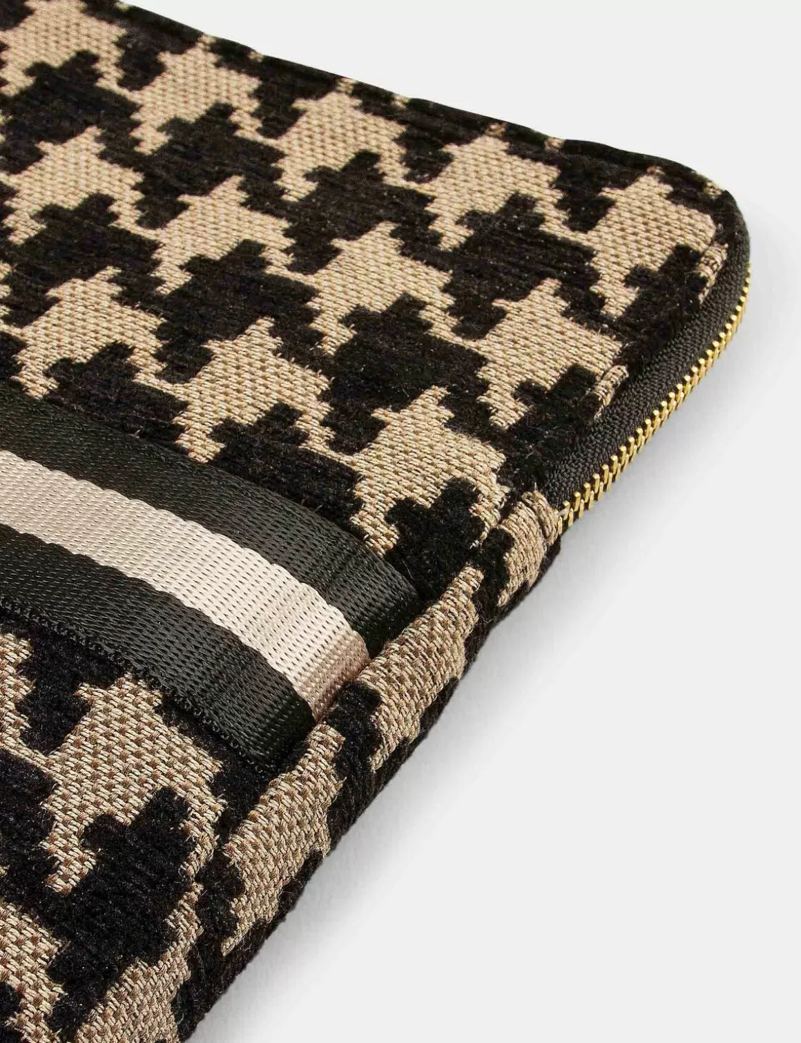 Morgan Maroquinerie>Pochette Ordinateur Imprime Pied De Coq Femme | Marron