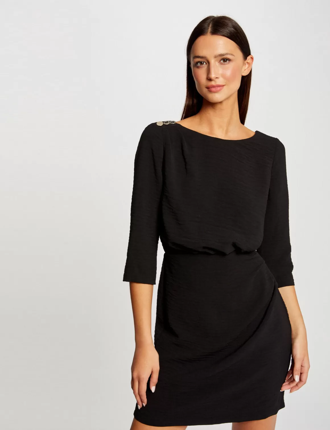 Morgan Robes>Robe Cintree Dos Ouvert Femme | Noir