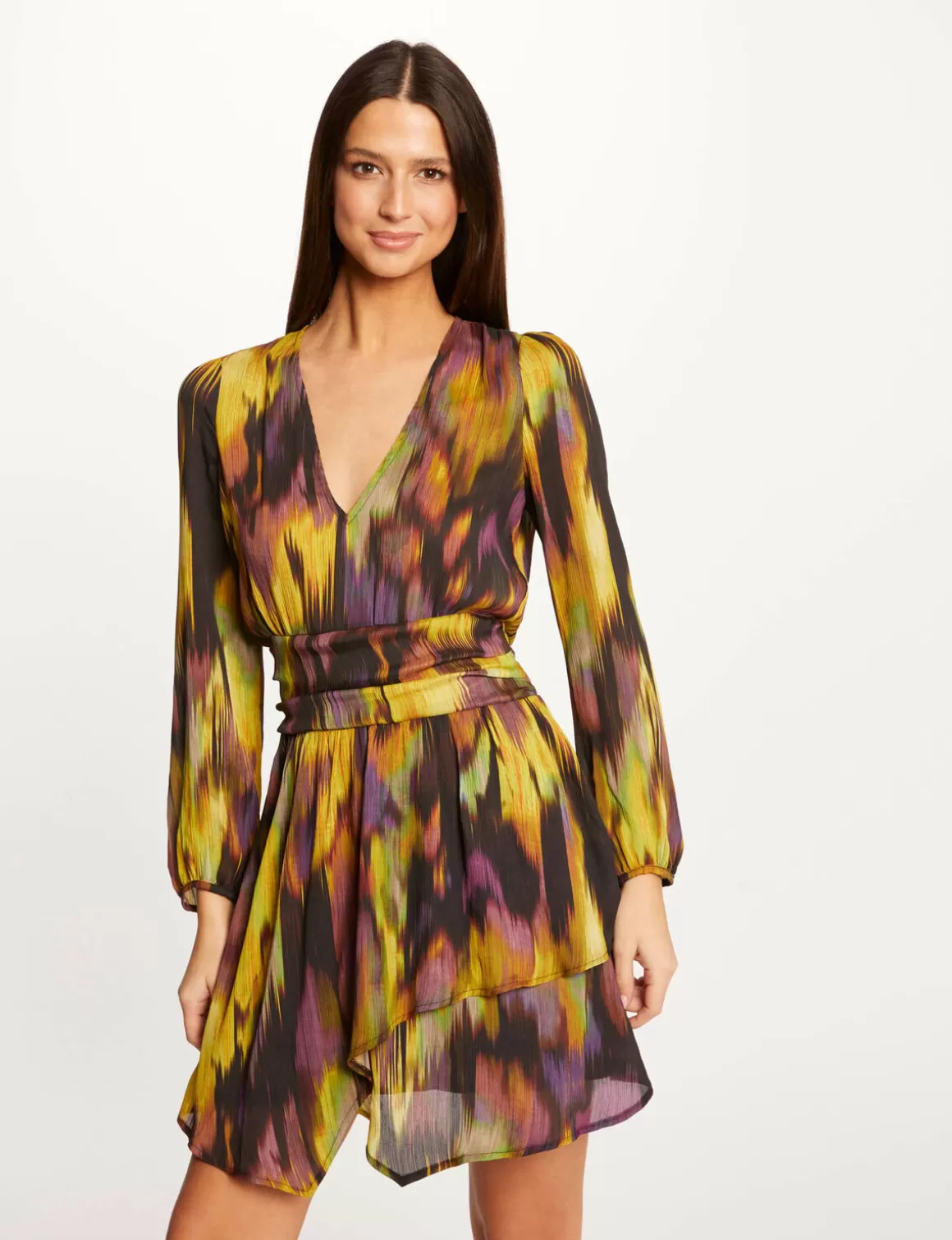 Morgan Robes>Robe Droite Fluide Imprime Abstrait Femme | Multico