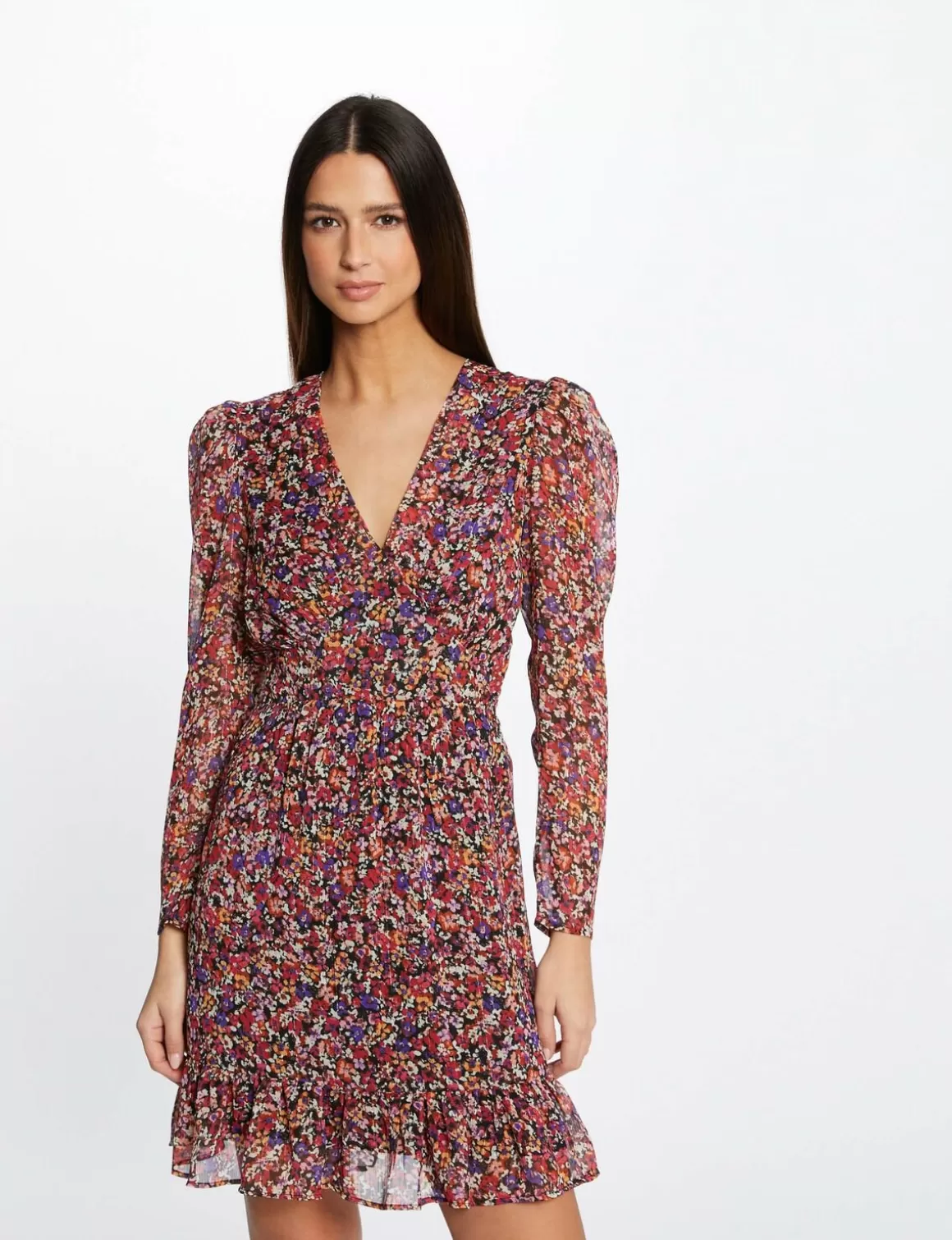 Morgan Robes>Robe Droite Fluide Imprime Floral Femme | Multico