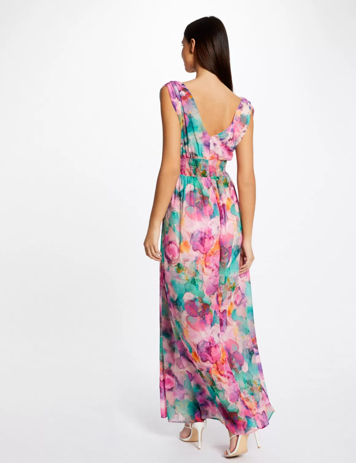 Morgan Robes>Robe Longue Cintree Imprime Floral Femme | Multico