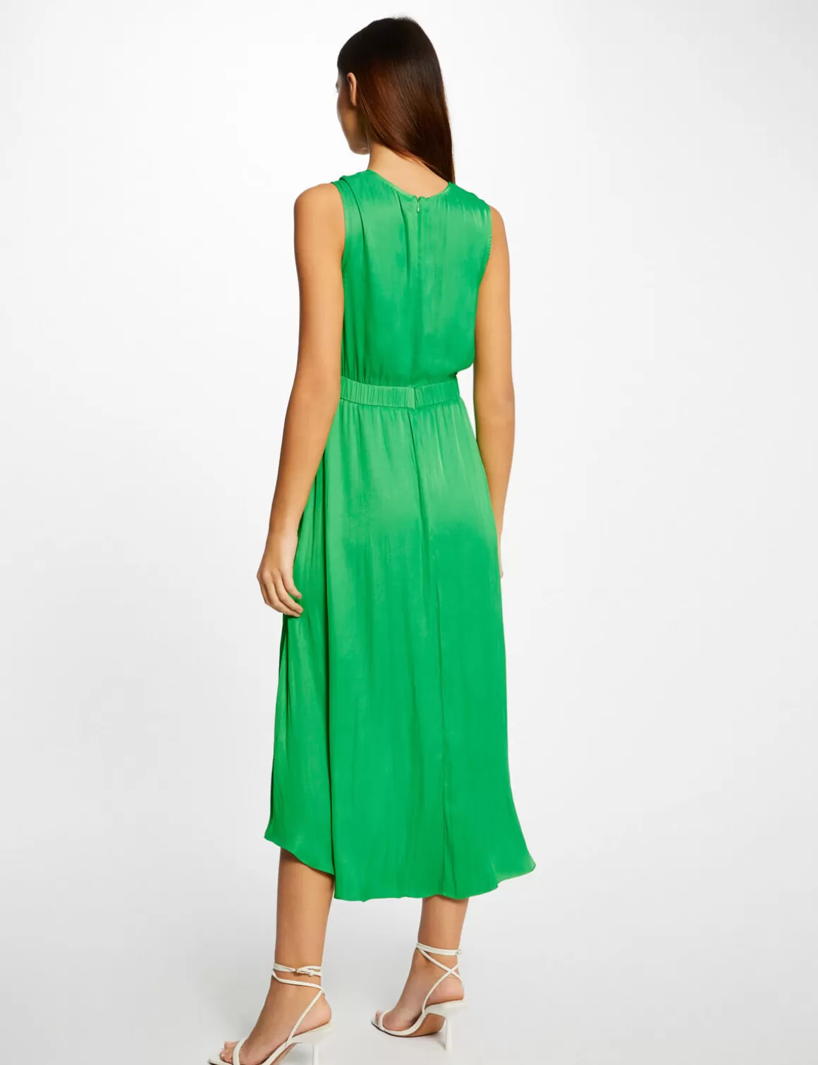 Morgan Robes>Robe Midi Trapeze Asymetrique Femme | Vert