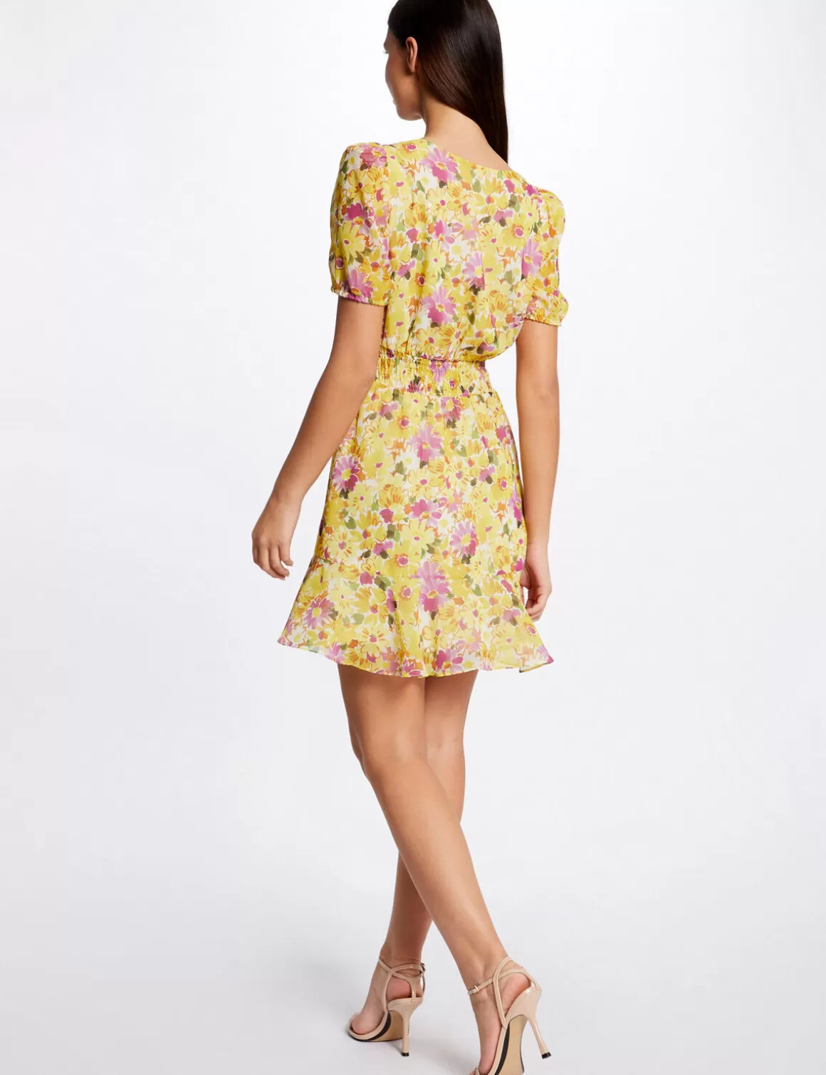 Morgan Robes>Robe Trapeze A Volants Imprime Floral Femme | Multico