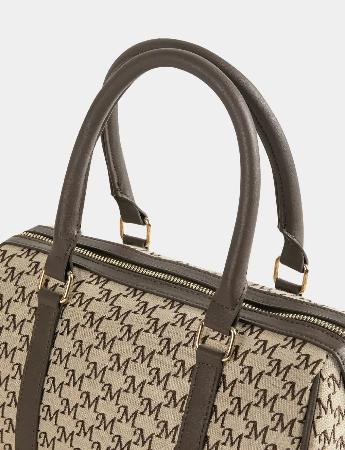 Morgan Maroquinerie>Sac Bowling Imprime Monogramme Femme | Beige