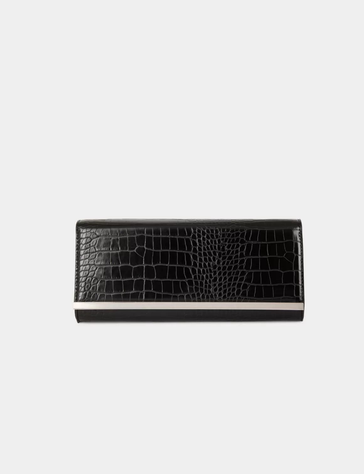 Morgan Maroquinerie>Sac Pochette Effet Croco Femme | Noir