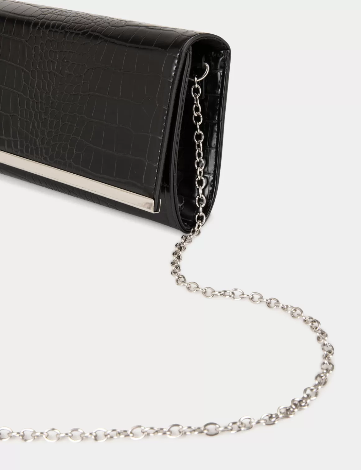 Morgan Maroquinerie>Sac Pochette Effet Croco Femme | Noir