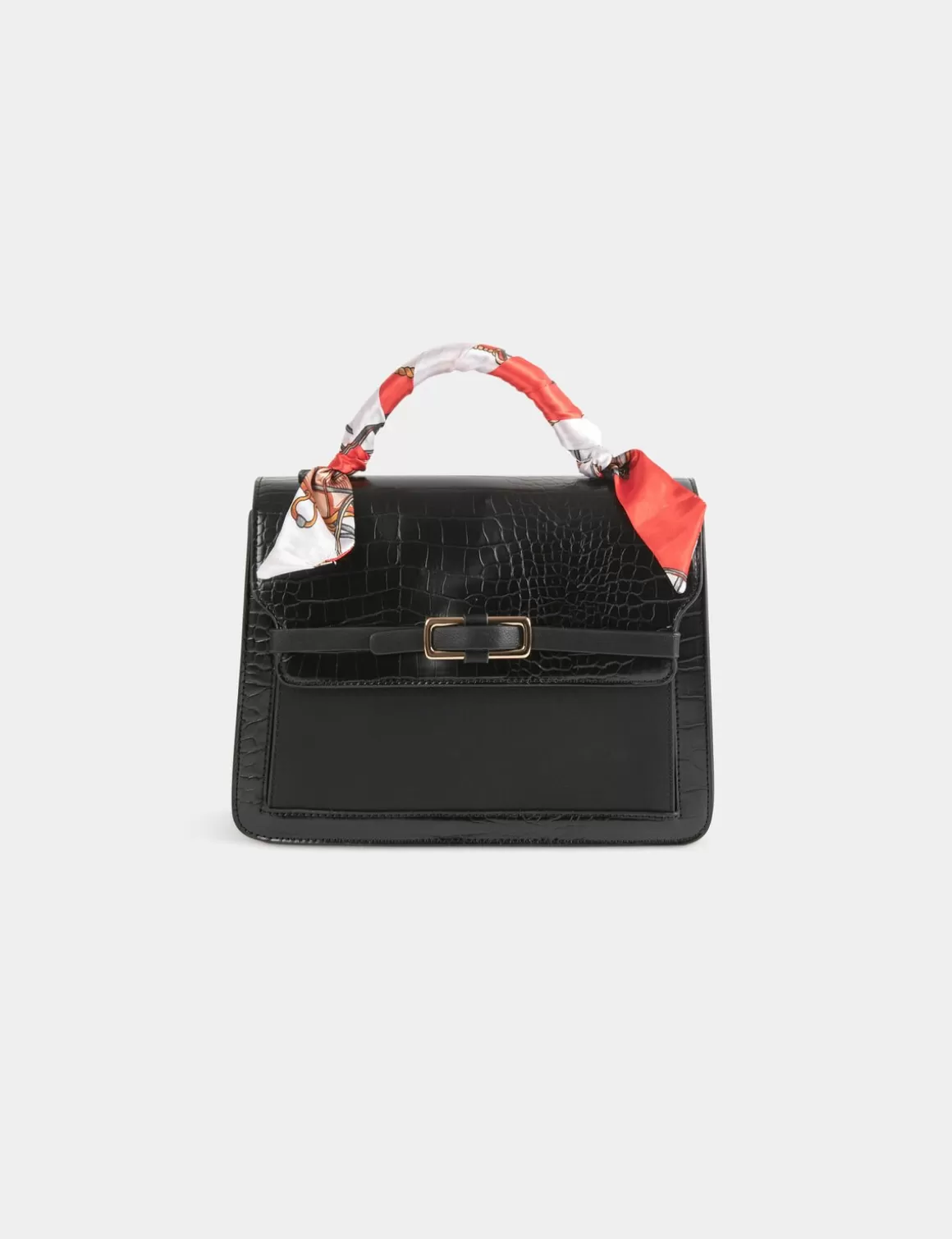 Morgan Maroquinerie>Sac Rectangulaire Avec Foulard Femme | Noir