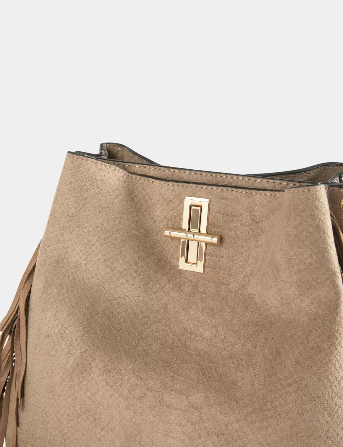 Morgan Maroquinerie>Sac Seau A Franges Aspect Python Femme | Beige