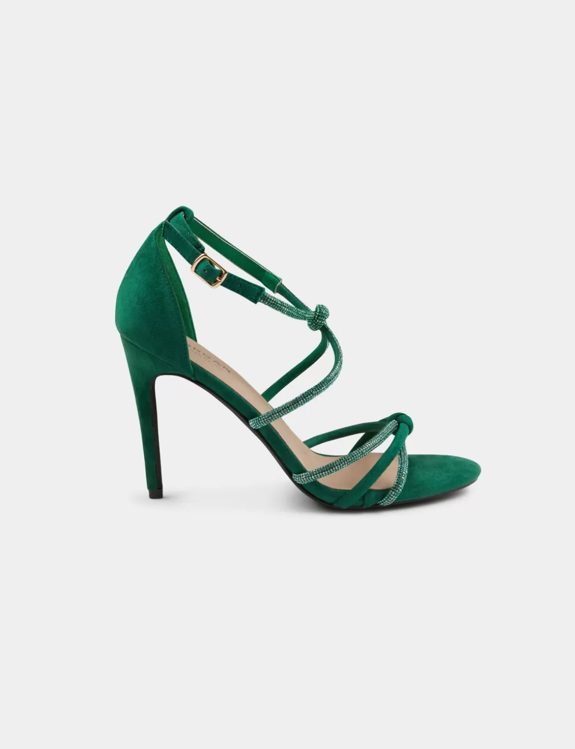 Morgan Chaussures>Sandales A Talons Avec Brides Strass Femme | Vert