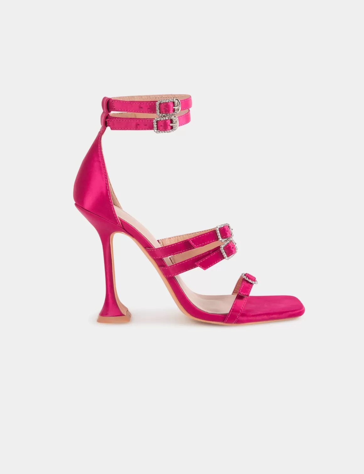 Morgan Chaussures>Sandales A Talons Avec Details Bijoux Femme | Rose