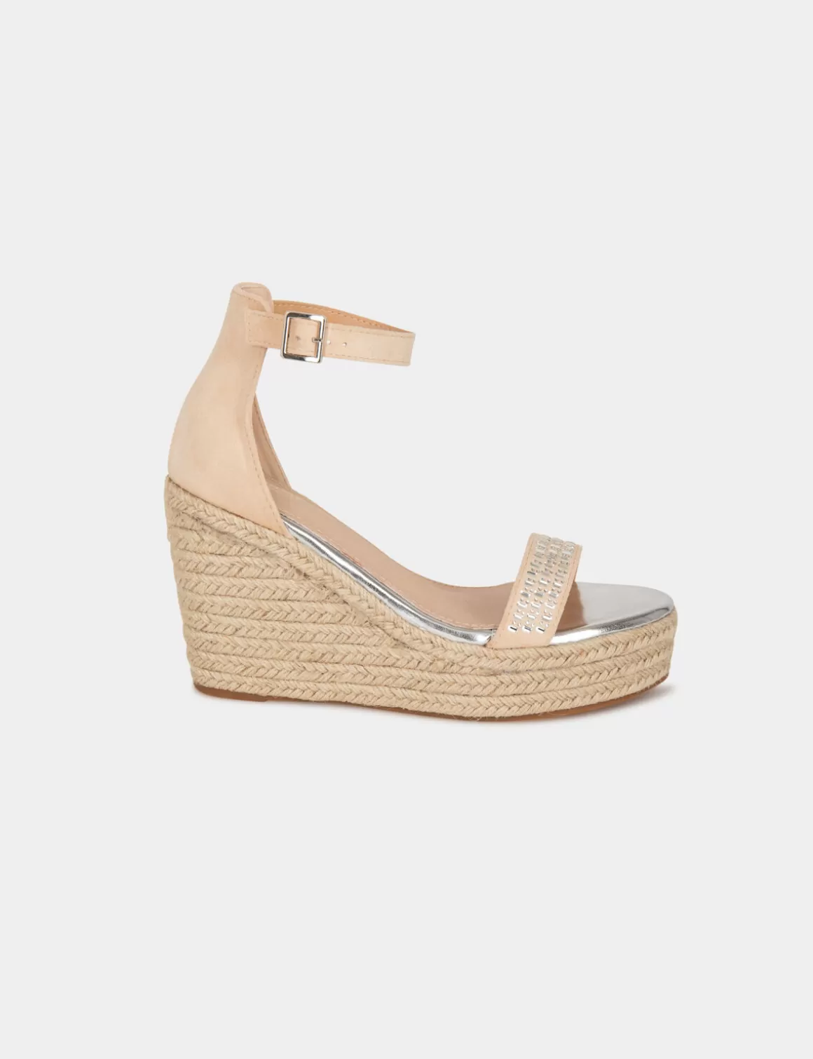 Morgan Chaussures>Sandales Compensees Avec Strass Femme | Beige