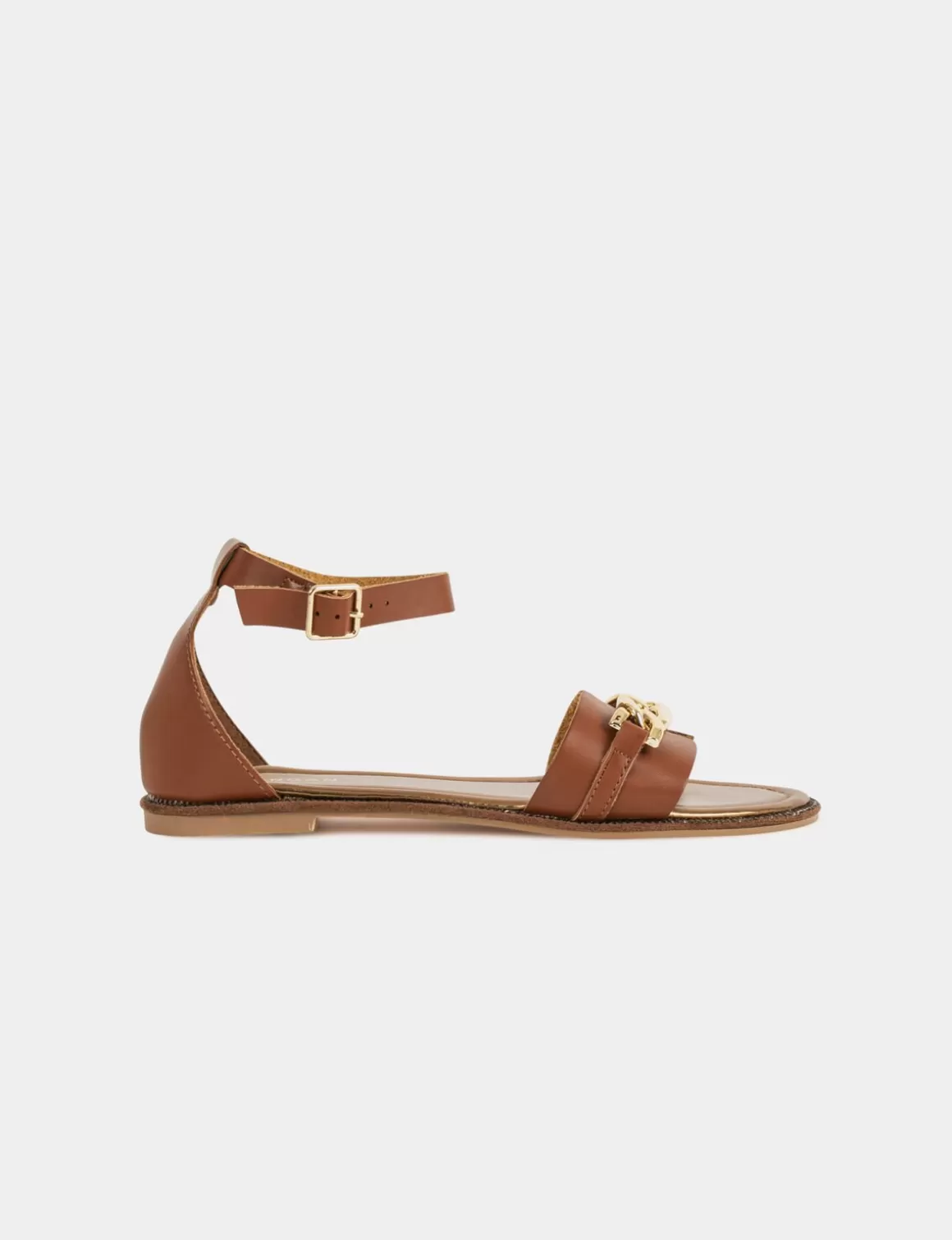 Morgan Chaussures>Sandales Plates Avec Chaine Femme | Marron